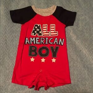 Red and Black Kids Bodysuit